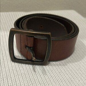 GENUINE Brown Leather Belt Made in USA Size M